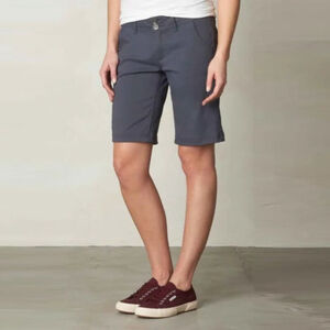 PRANA Halle‎ Hiking Shorts 10.5" Stretch Bermuda Zip Pocket Coal Grey Women's 4